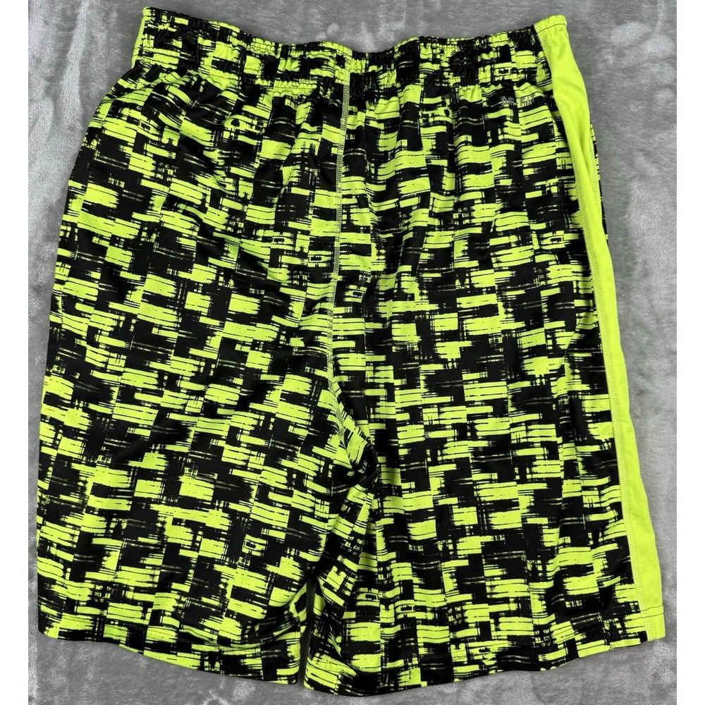 Nike Dri-FIT Men's Large Neon Yellow Black Athletic Shorts L Running Gym - Picture 2 of 8
